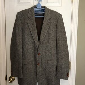 Aldo Rossini Classic Gray Men's Blazer Sz 42. Wool, Silk, Poly, Alpaca